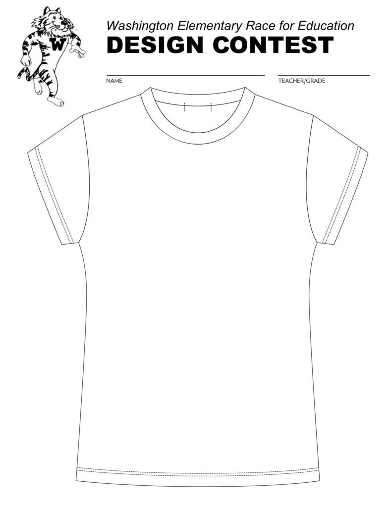 Washington Race For Education T-shirt Design Template